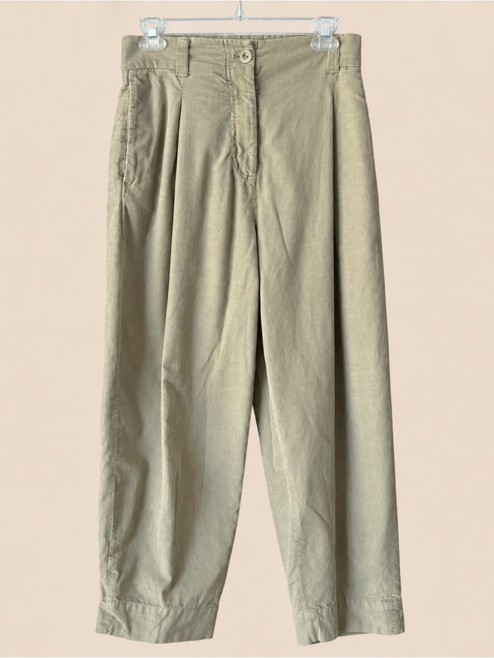 COS Light Sage Corduroy Barrel Leg 6